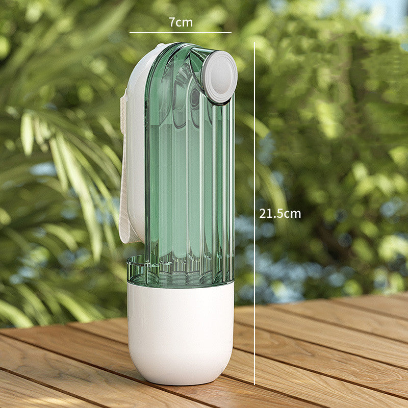 Portable pet water bottle for walks and trips