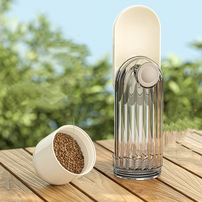 Compact pet water bottle with wrist strap