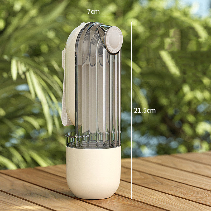 Green 2-in-1 pet travel bottle